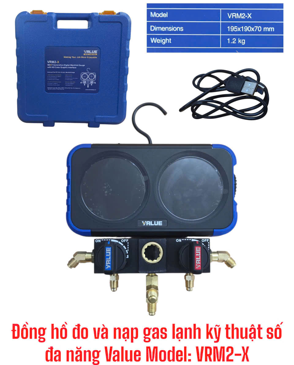 Đồng hồ đo v&agrave; nạp gas lạnh Value VRM2X