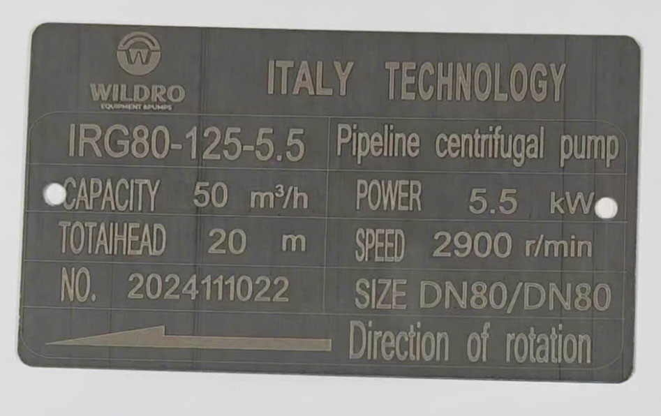 dia chi ban may bom inline IRG 80-125-5.5kw tai hanoi saigon