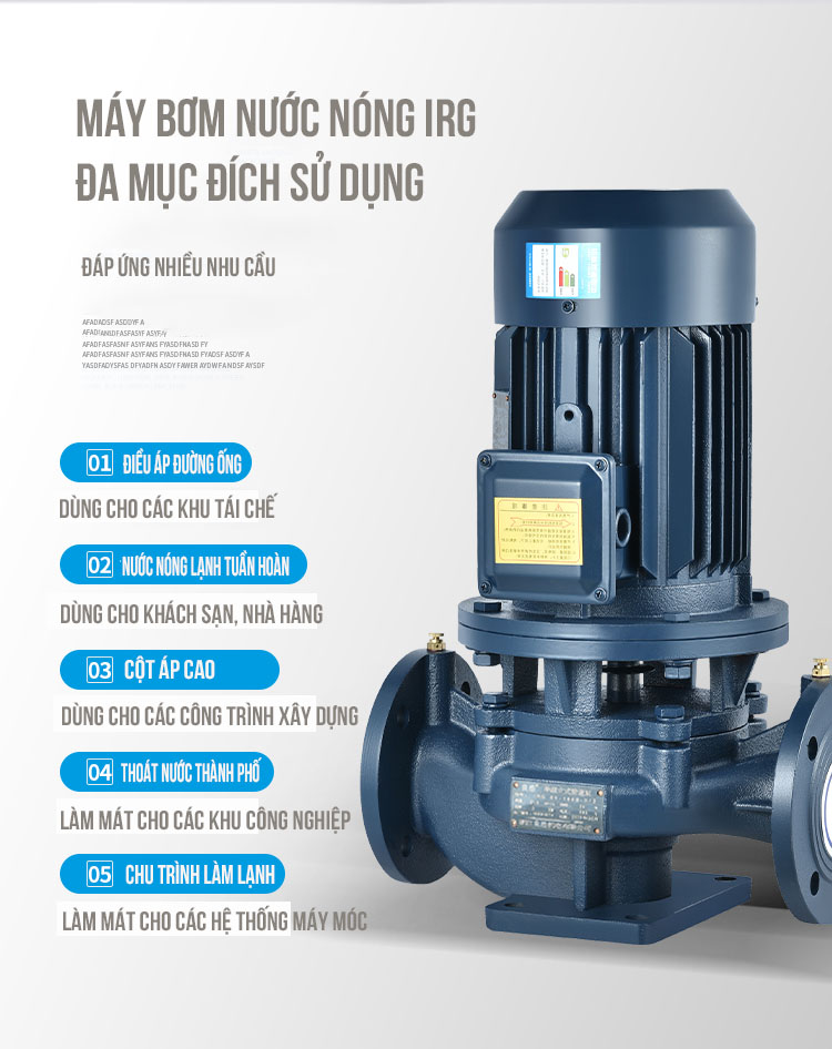dia chi ban may bom tuan hoan truc dung Inline IRG