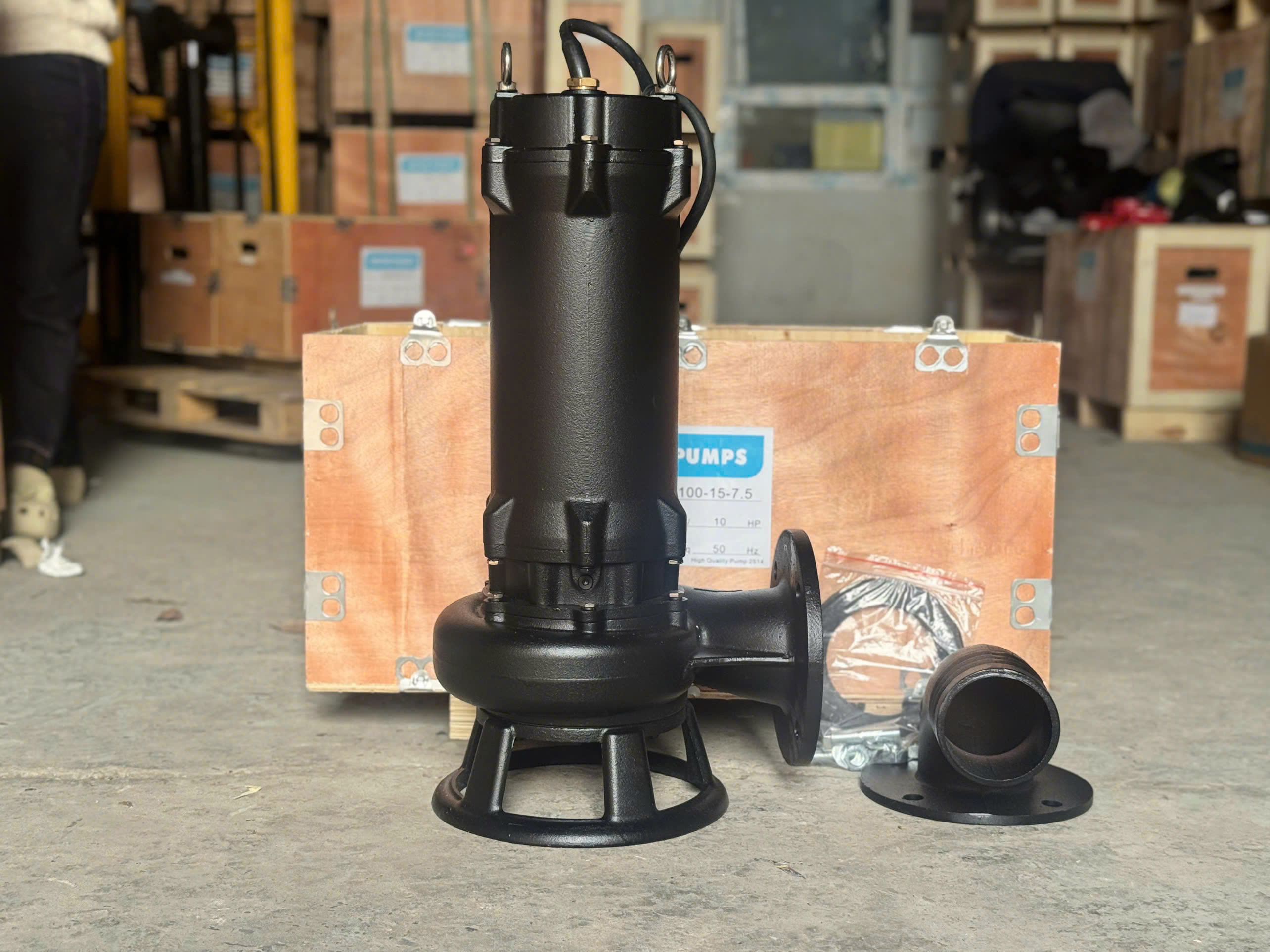 đại lý bán máy bơm chìm cắt rác 7.5kw tại Hà Nội HCM