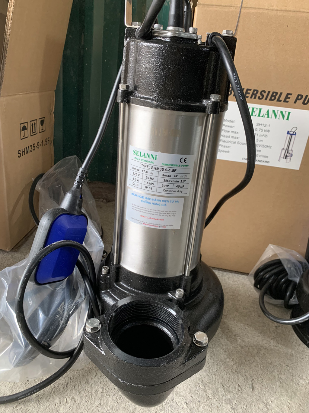 đại l&yacute; b&aacute;n m&aacute;y bơm ch&igrave;m nước thải Selanni tại H&agrave; Nội HCM