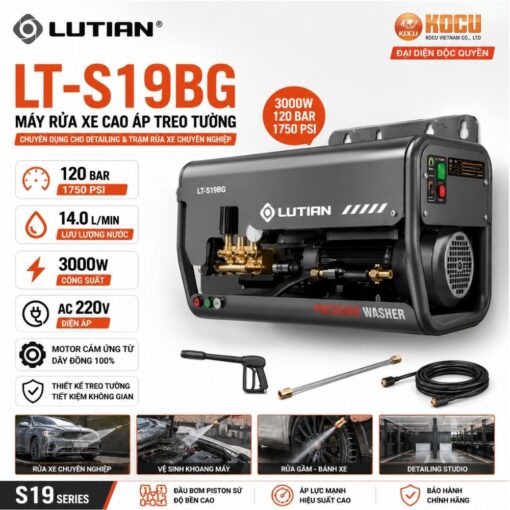 địa chỉ b&aacute;n m&aacute;y rửa xe cao &aacute;p treo tường 3kw/220v