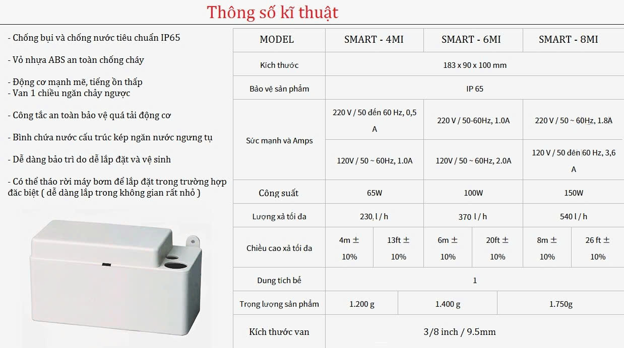 đại lý bán máy bơm nước thải điều hòa tại Hà Nội HCM