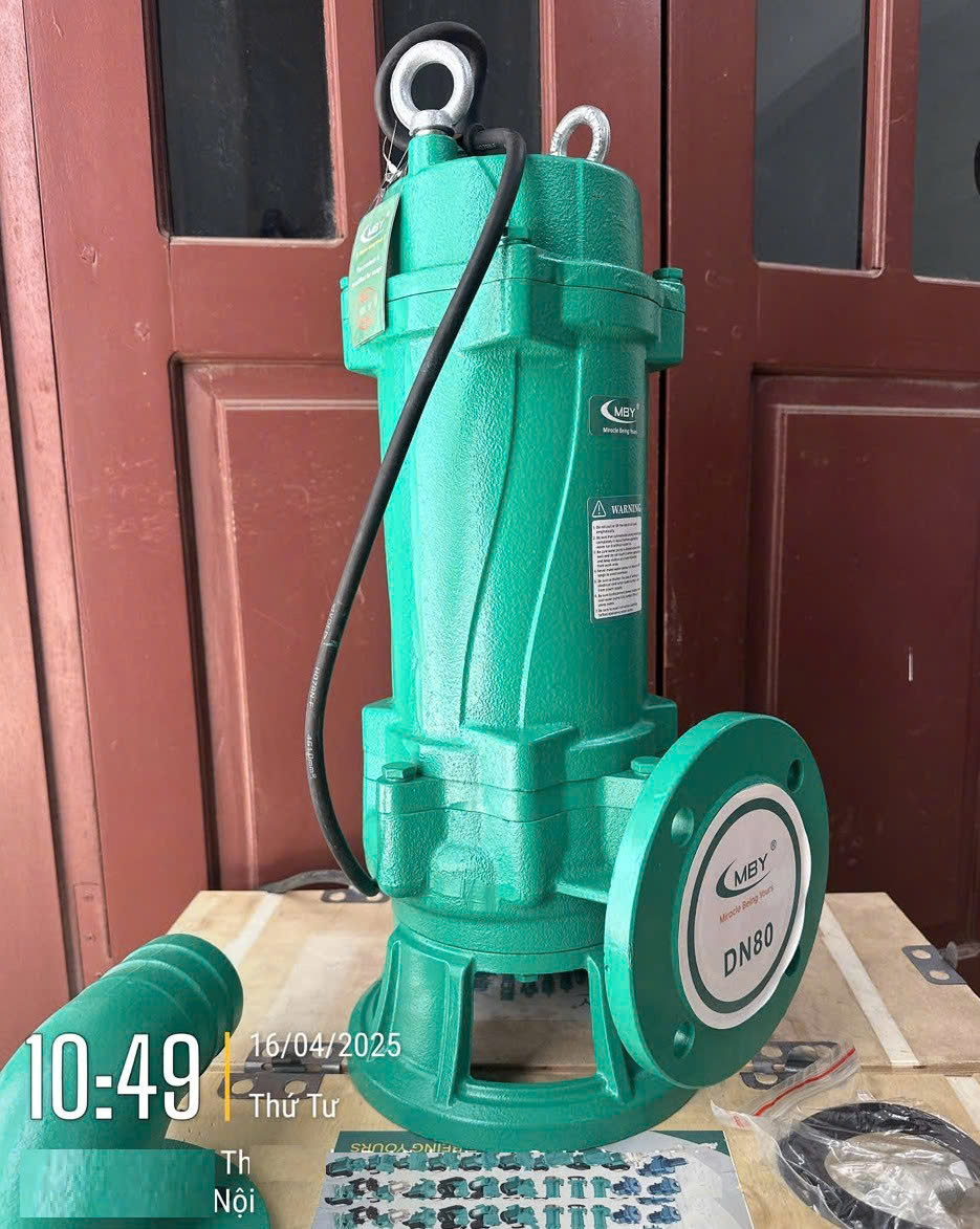 máy bơm chìm nước thải cánh cắt rác MBY 65GNWQ45-17-4