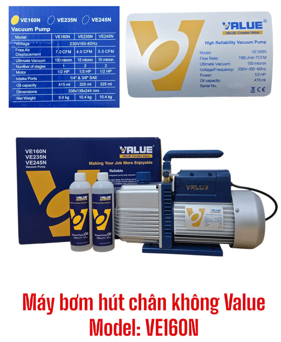 m&aacute;y h&uacute;t ch&acirc;n kh&ocirc;ng value VE160N
