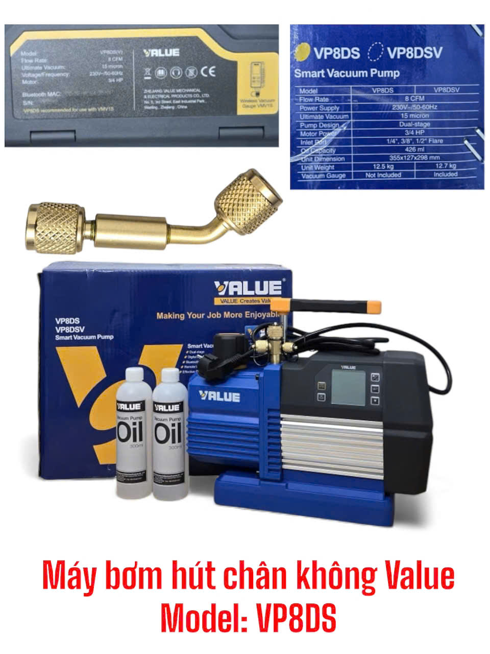 M&aacute;y bơm h&uacute;t ch&acirc;n kh&ocirc;ng Value VP8DS