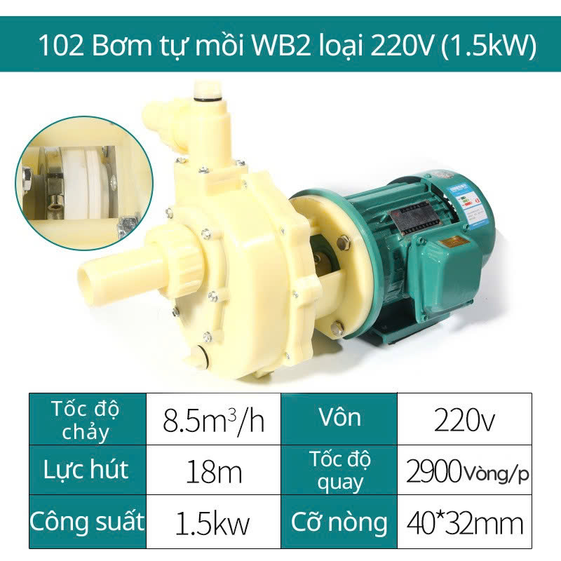 đại lý bán máy bơm axit tự mồi 1.5kw tại Hà Nội HCM